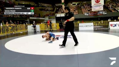 Bantam - 56 lbs Quarters - Maverick Paminto, Gladiator Wrestling vs Nicoli Peake