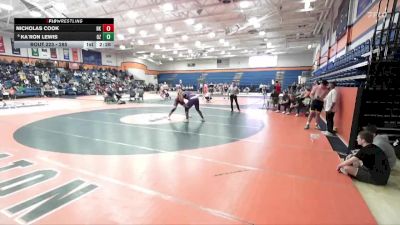 285 lbs Champ. Round 2 - Nicholas Cook, Roanoke vs Ka`Ron Lewis, Ozarks