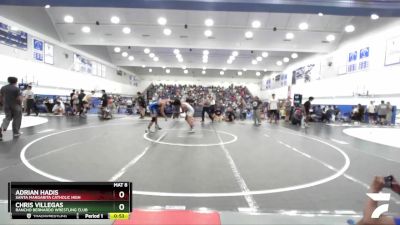 157 lbs Cons. Round 2 - Chris Villegas, Rancho Bernardo Wrestling Club vs Adrian Hadis, Santa Margarita Catholic High