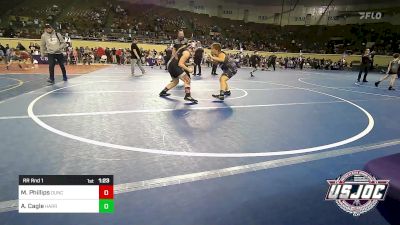 165 lbs Rr Rnd 1 - Madison Phillips, Duncan Demon Wrestling vs Alexie Cagle, Harrah Little League Wrestling