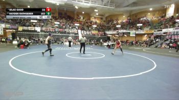 120 lbs Cons. Round 3 - Silas Good, Caney Valley HS vs Hayden Rathgeber, Anthony/Harper-Chaparral HS