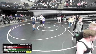 178 lbs Champ. Round 2 - Braden Larsen, Millard vs Karson Chlubna, Tooele High School