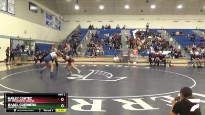 148 lbs Quarterfinal - Hailey Cortez, Mt. San Antonio College vs Isabel Guerrero, Cerritos College