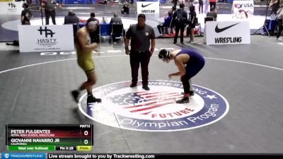 220 lbs Quarterfinal - Peter Fulgentes, Royal High School Wrestling vs Giovanni Navarro Jr, California