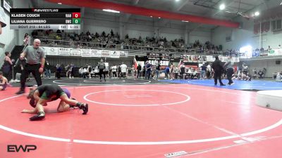 64 lbs Quarterfinal - Klasen Couch, Vian Wrestling Club vs Liliana Guerrero, Brushy Wrestling Club