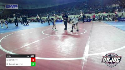 55 lbs Consolation - Elijah Garcia, Standfast vs Beckham Cummings, Newcastle Youth Wrestling