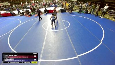 150 lbs Quarterfinal - Yael Sanchez, Brawley Union High School Wrestling vs Rex Orais, Swamp Monsters Wrestling Club