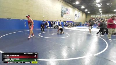 150 lbs Champ. Round 2 - Angel Quevedo, Pioneer Valley vs Elias Gonzales, Sanger