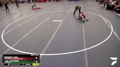 53-56 lbs Quarterfinal - Bennett Linn, Centennial Youth Wrestling vs Cael Richards, Minnesota