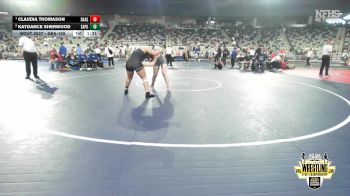 G6A-155 lbs 3rd Place Match - Claudia Thomason, SHAWNEE (Girls)` vs Kaydance Sherwood, SAPULPA (Girls)