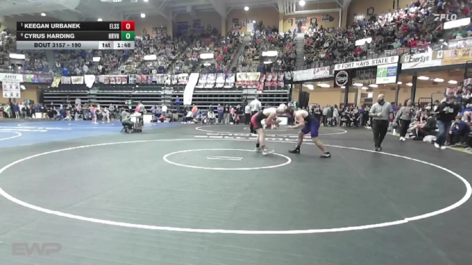 Cyrus Harding 190 lbs Quarterfinal - Keegan Urbanek, Ellsworth HS vs Cyrus Harding ...