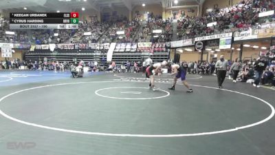 190 lbs Quarterfinal - Keegan Urbanek, Ellsworth HS vs Cyrus Harding, Hoyt-Royal Valley HS