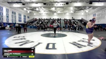 235 lbs Champ. Round 2 - Mia Farr, Norwalk vs Angelina Marquez, San Dimas