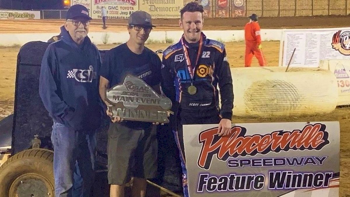 Farmer Storms to First USAC WS Midget Win at Placerville