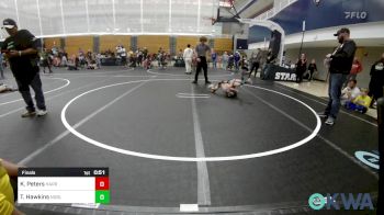 52 lbs Final - Kamden Peters, Harrah Little League Wrestling vs Tatum Hawkins, Noble Takedown Club