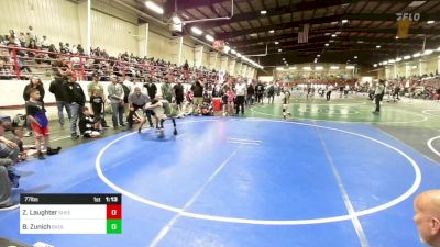 77 lbs Rr Rnd 2 - Zayne Laughter, SheepCamp WC vs Bryson Zunich, Badlands Elite