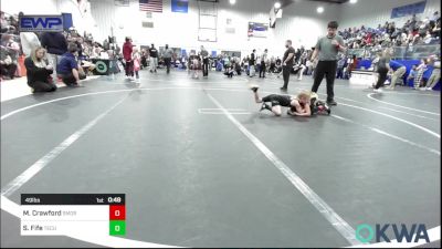 49 lbs Consi Of 8 #2 - Maximus Crawford, Southmoore SaberCats Wrestling vs Steel Fife, Tecumseh Youth Wrestling