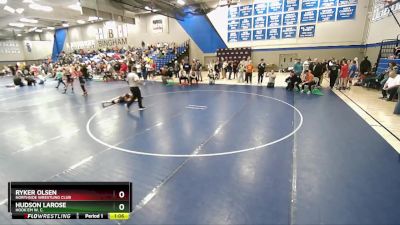 84 lbs Cons. Round 3 - Hudson LaRose, Hook`Em W. C. vs Ryker Olsen, Northside Wrestling Club