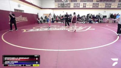 138 lbs Champ. Round 2 - Janie Houser, Menlo College vs Athizzabella Arsenault, Mt. San Antonio College