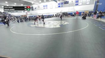 130 lbs Cons. Round 3 - Laila Muniz, Merced vs Eneani Gomez, Pacifica/Oxnard