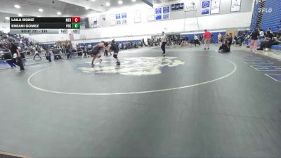 130 lbs Cons. Round 3 - Laila Muniz, Merced vs Eneani Gomez, Pacifica/Oxnard