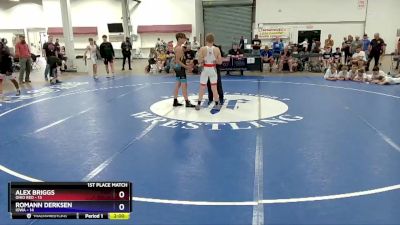 110 lbs Placement Matches (8 Team) - Alex Briggs, Ohio Red vs Romann Derksen, Iowa