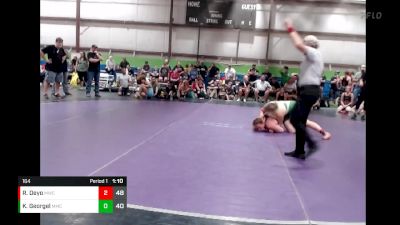 164 lbs Semis & 1st Wrestleback (8 Team) - Rebecca Deyo, Mayhem WC Black vs Kiley Georgel, Midwest Mat Catz