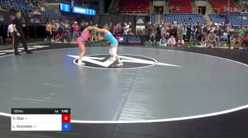 100 lbs Rnd Of 16 - Violet Diaz, Iowa vs Lola Gonzales, Colorado