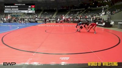 83 lbs 5th Place - Blake Maestas, Juggernaut Wrestling Club vs Abigail Godard, Edwardsville Wrestling Club