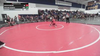 75 lbs Round 2 - Adaline Duarte, Rough House Wrestling Club vs Evelyn Nelms, Mantanona TC