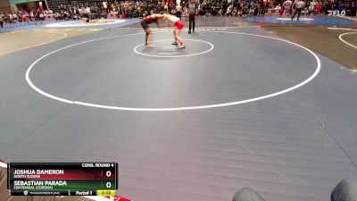 165 lbs Cons. Round 4 - Sebastian Parada, Centennial (Corona) vs Joshua Dameron, North Eugene