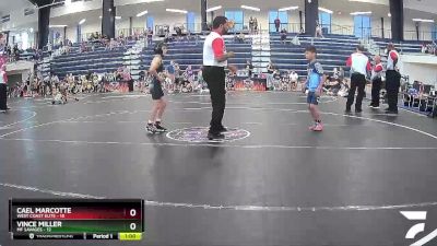 65 lbs Round 6 (8 Team) - Cael Marcotte, West Coast Elite vs VINCE MILLER, MF Savages