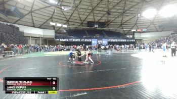 132 lbs Cons. Round 2 - Hunter Mihaljcic, Peninsula Wrestling Club vs James DuPuis, Tumwater Wrestling Club