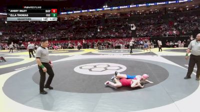 100 lbs Quarters - Avery Riley, Marysville vs Ella Thomas, Poland Seminary