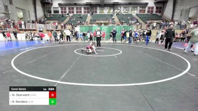 65 lbs Consolation - Nolan Dearwent, John Wayne Corcoran Wrestling Association vs Ryder Sanders, Level Up Wrestling Center