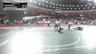 95 lbs Cons. Round 4 - John Mensah Ii, Askren Wrestling Academy vs Branson Burwitz, Team Nazar Training Center