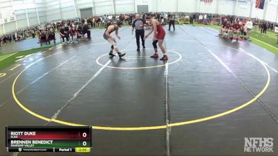 157 lbs Quarterfinal - Riott Duke, Elko vs Brennen Benedict, Pahrump Valley