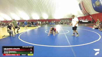 113 lbs Placement Matches (16 Team) - WR Rapids Athlete, Batavia vs Evan Dingwall, WCAABE