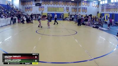 123 lbs Cons. Round 4 - Sophia Locastro, Mayhem Wrestling Club vs Aaliyah Triplett, Riverdale