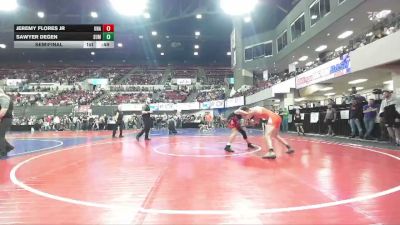 140 lbs Semifinal - Jeremy Flores Jr, Unattached vs Sawyer Degen, Big Game Wrestling Club MT