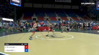 94 lbs Cons 8 #2 - Ethan Grimminger, California vs Joey Showalter, Wisconsin