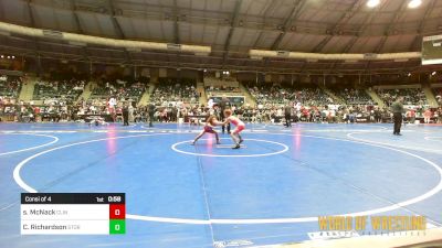 61 lbs Consi Of 4 - Shataya McNack, Clinton, Mo Youth Wrestling Club vs Charleigh Richardson, Storm Wrestling Center