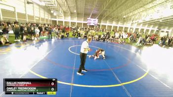 54 lbs Semis & Wb (16 Team) - Dallas Marshall, Warriors Of Christ vs Oakley Fredrickson, Sanderson Wrestling Academy