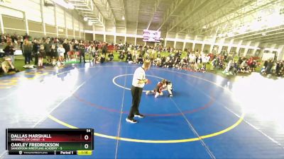 54 lbs Semis & Wb (16 Team) - Dallas Marshall, Warriors Of Christ vs Oakley Fredrickson, Sanderson Wrestling Academy