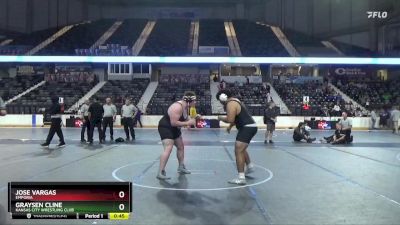 285 lbs Cons. Semi - Graysen Cline, Kansas City Wrestling Club vs Jose Vargas, Emporia