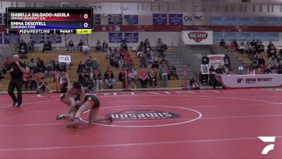 117 lbs Cons. Round 1 - Isabella Salgado-Aguilar, Simpson University (CA) vs Emma Desotell, Evergreen State