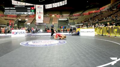 Cadet Boys Lower - 106 lbs Champ. Round 2 - Mikey Pelak, Chico High School Wrestling vs Aiden Medina, Firebaugh High School Wrestling