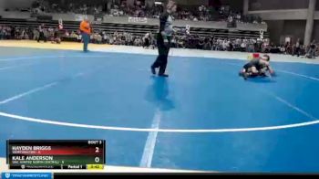 55 lbs Quarterfinals (8 Team) - Hayden Briggs, Worthington vs Kale Anderson, UNC (United North Central)