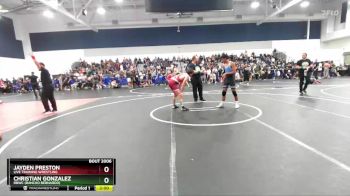 120 lbs Champ. Round 1 - Christian Gonzalez, RBWC (Rancho Bernardo) vs Jayden Preston, Live Training Wrestling