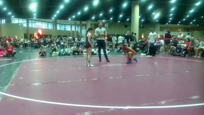 100 lbs Round 3 (4 Team) - Brielle Manhollan, TN AAU- Chaos vs Serena Trujillo, BMM Rodeo